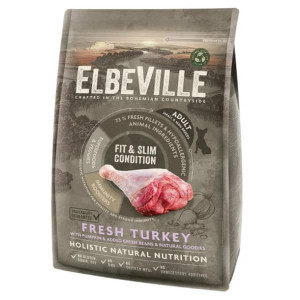 ELBEVILLE DOG MINI FIT & SLIM FRESH TURKEY sausā suņu barība Tītars 4kg